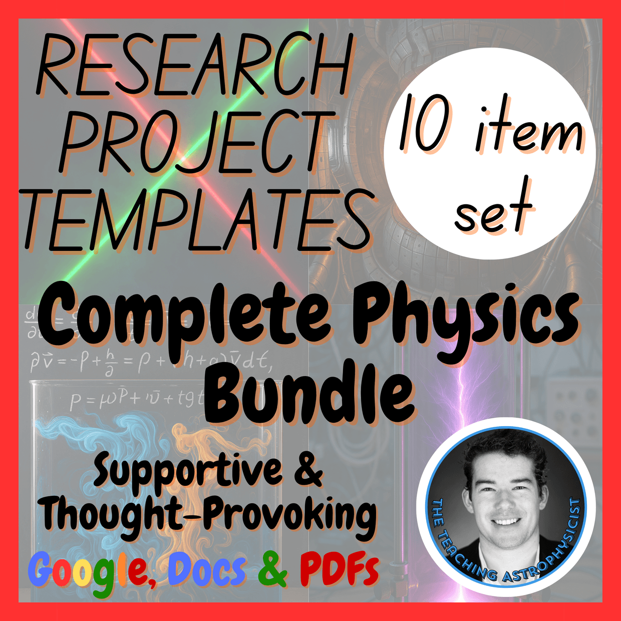 Physics | 10 Physical Science Research Project Templates | Digital + Print