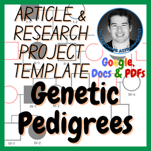 Genetic Pedigrees | Biology Article + Research Project Template Digital + Print