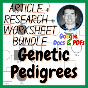 Genetic Pedigrees | Bio Reading + Research + Worksheets Bundle | Digital + Print