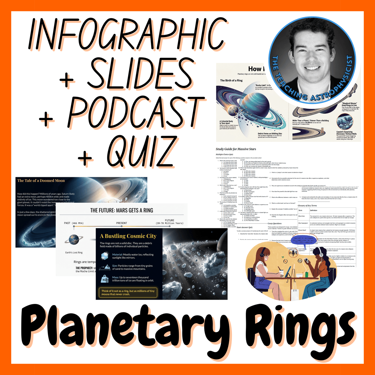 Planetary Rings | Focus Unit Bundle | 6 Resources inc. Quiz | Space ...