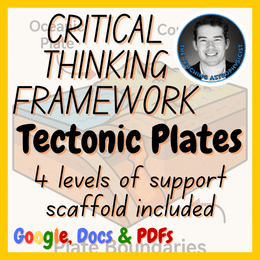 Tectonic Plates | Critical Thinking Framework 4 Level Scaffold | Earth Science