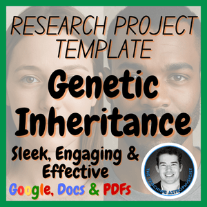 Genetic Inheritance Biology Science Research Project Template | Digital + Print