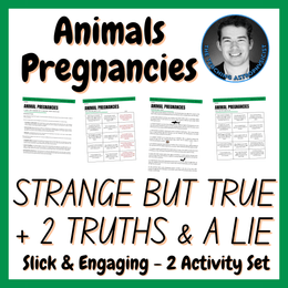  Animal Pregnancies | Biology Strange But True Facts + 2 Truths &amp; a Lie Activity Animal Pregnancies 