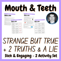 Mouth &amp; Teeth | Strange But True Facts + 2 Truths &amp; a Lie 2 Activity Set Science