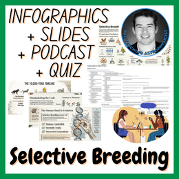 Selective Breeding | Infographics + Slides + Podcast + Quiz | Biology Set