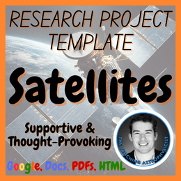 Satellites | Space Science Research Project Template | Digital + Print + HTML