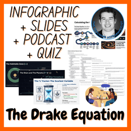 The Drake Equation | Infographic + Slides + Podcast + Quiz | Space Science Set