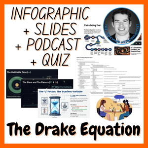 The Drake Equation | Infographic + Slides + Podcast + Quiz | Space Science Set