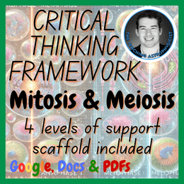 Mitosis &amp; Meiosis | Biology Critical Thinking Framework 4 Level Scaffold