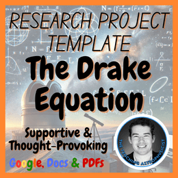 The Drake Equation | Space Science Research Project Template | Digital + Print
