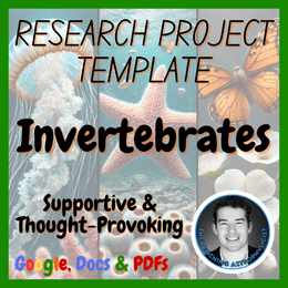Invertebrates | Biology Life Science Research Project Template | Digital + Print