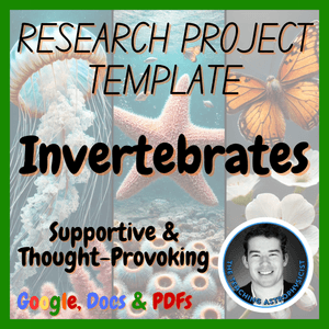 Invertebrates | Biology Life Science Research Project Template | Digital + Print