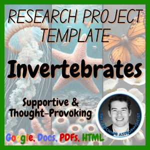 Invertebrates | Biology Life Science Research Project Template | Digital + Print + HTML