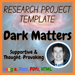 Dark Matters | Space Astro Research Project Template | Digital + Print + HTML