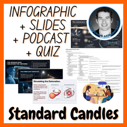 Standard Candles | Infographic + Slides + Podcast + Quiz | Space Science FREE