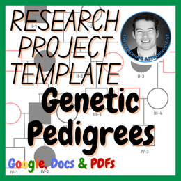 Genetic Pedigrees | Biology Research Project Template | Digital + Print