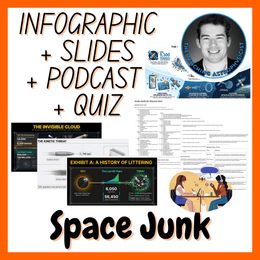 Space Junk | Infographic + Slides + Podcast + Quiz | Space Science Set