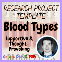 Blood Types | Health Medicine Science Research Project Template Digital + Print