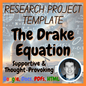 The Drake Equation | Space Research Project Template | Digital + Print + HTML