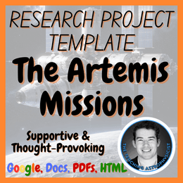 The Artemis Missions | Space Research Project Template | Digital + Print + HTML
