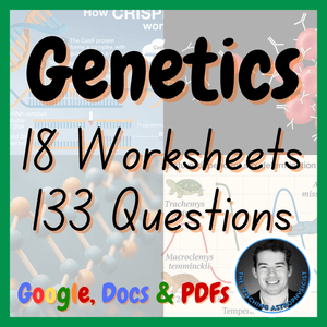 Genetics 18 Worksheets | Middle / High School | AP Biology | Life Sciences