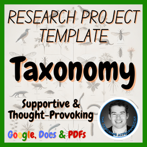 Taxonomy | Biology / Life Science Research Project Template | Digital + Print