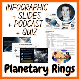 Planetary Rings | Infographic + Slides + Podcast + Quiz Space Science Set