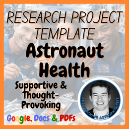 Astronaut Health | Space Science Research Project Template | Digital + Print