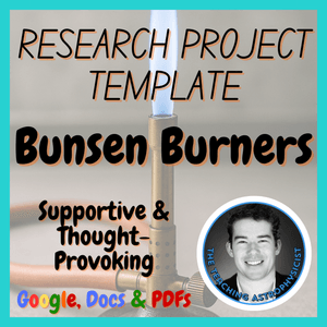 Bunsen Burners | Chemistry Research Project Template | Digital + Print