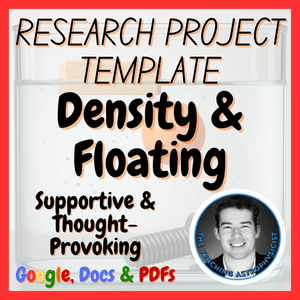 Density &amp; Floating | Physics Research Project Template | Digital + Print