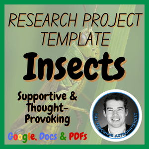 Insects | Biology / Life Science Research Project Template Free Digital + Print