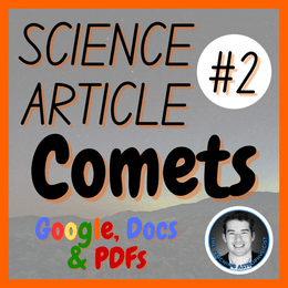 Comets Space Science Reading Comprehension Passage &amp; Questions | MS-ESS1-3