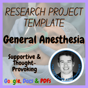 General Anesthesia | Health Medicine Research Project Template | Digital + Print