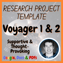 Voyager 1 and 2 | Space Science Research Project Template | Digital + Print