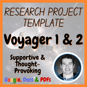 Voyager 1 and 2 | Space Science Research Project Template | Digital + Print