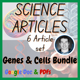 Genes &amp; Cells | 6 Biology Science Reading Comprehension Passages &amp; Questions
