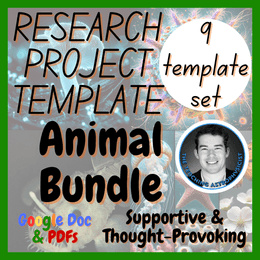 Animals Related | Set of 9 Biology Research Project Templates | Digital + Print