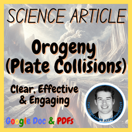Orogeny Plate Collisions Science Reading Comprehension Passages &amp; Questions