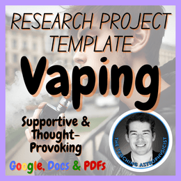 Vaping | Health Medicine Science Research Project Template | Digital + Print