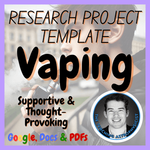 Vaping | Health Medicine Science Research Project Template | Digital + Print