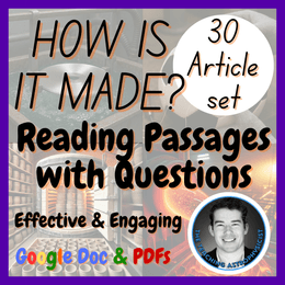How is it made? | Design Technology | STEM | 30 Reading Passages + Questions Set