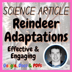 Reindeer Adaptations Christmas Science Reading Passage with Questions Xmas