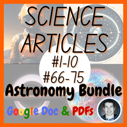 Supportive Astronomy Set | 20 Science Reading Comprehension Passages &amp; Questions