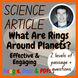 What Are Rings Around Planets? Space Reading Comprehension 2 Passage &amp; Questions