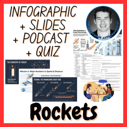 Rockets | Infographics + Slides + Podcast + Quiz | Physics Set