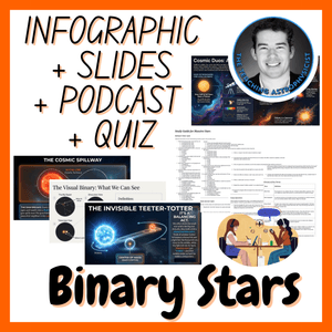Binary Stars | Infographic + Slides + Podcast + Quiz Space Science Set