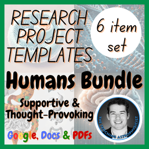 Humans Bundle | 6 Science Research Project Templates | Life Science Set