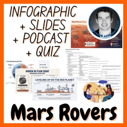 Mars Rovers | Infographic + Slides + Podcast + Quiz Space Science Set
