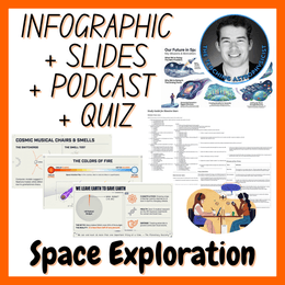 Space Exploration | Infographic + Slides + Podcast + Quiz Space Science Set