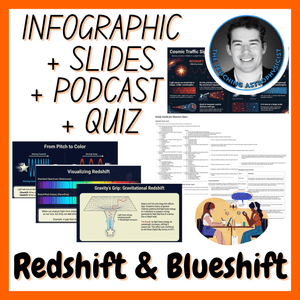 Redshift and Blueshift | Infographic + Slides + Podcast + Quiz Space Science Set